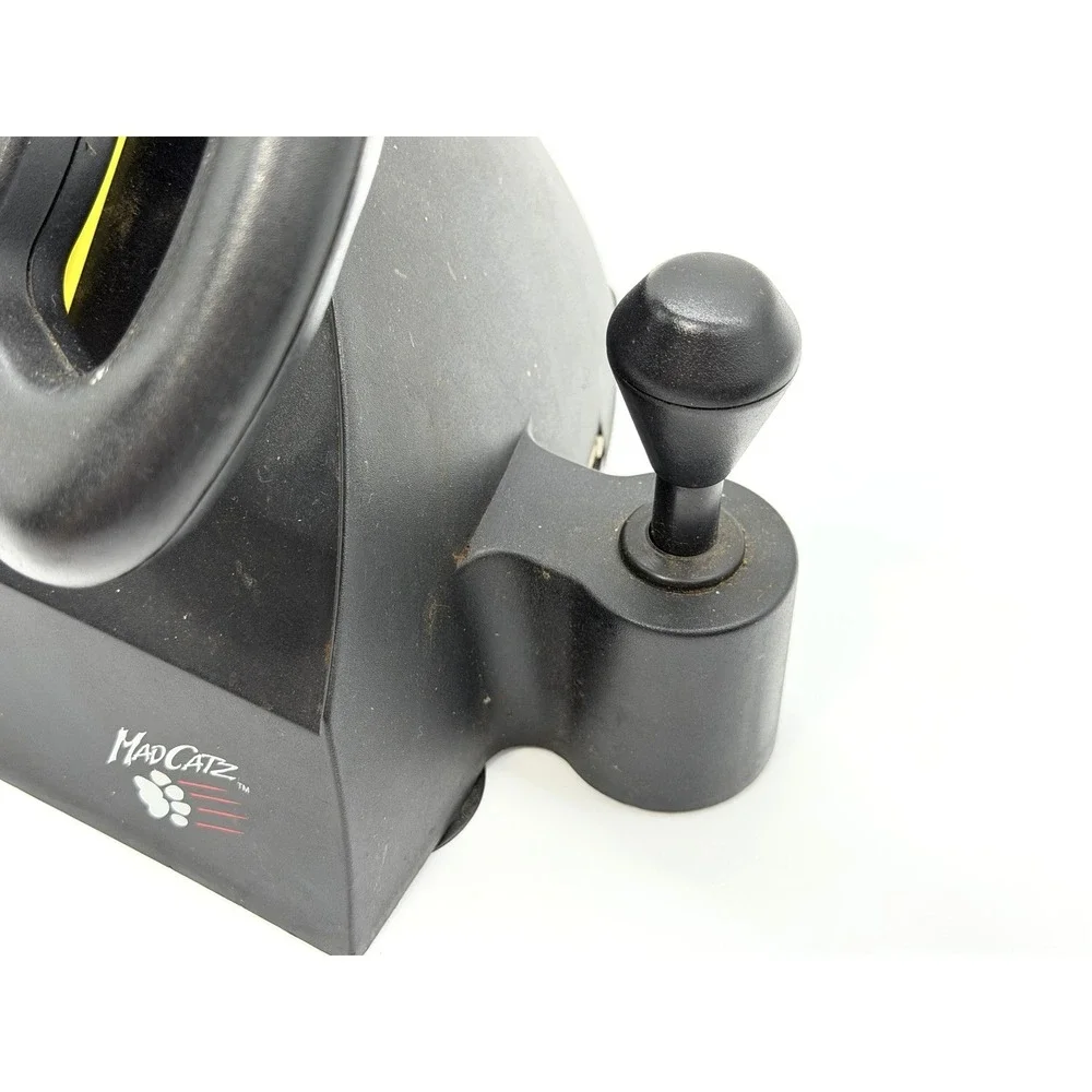 Mad Catz Dual Force Racing Wheel & Pedals PS1 PS2 Steering Wheel Untested‎